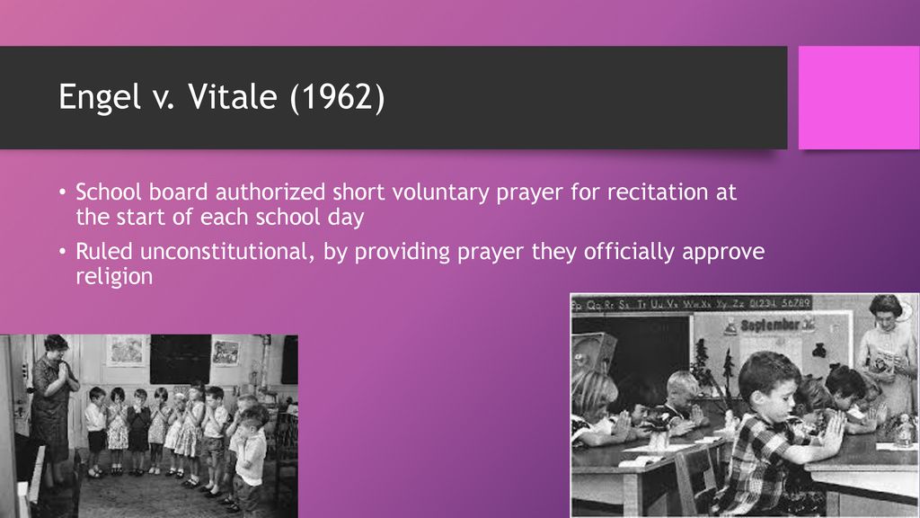 Voluntary school prayer in the public schools was ruled hotsell unconstitutional in